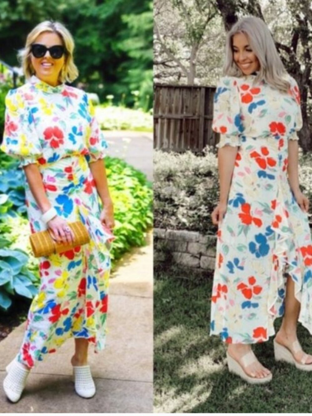 RIXO x Target Floral Maxi Dress | Size 4 | Puff Sleeve | Mock Neck NWT